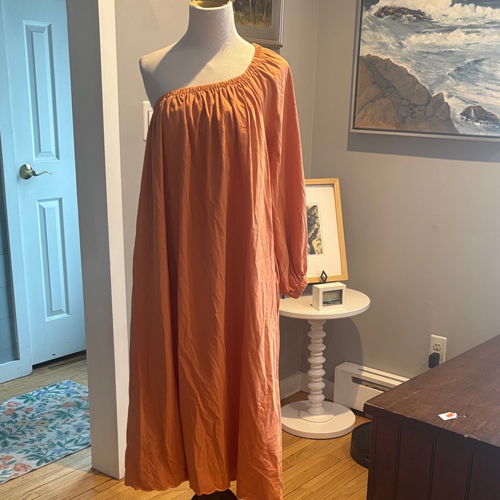 The Lullaby Club One Shoulder Dress in Orange